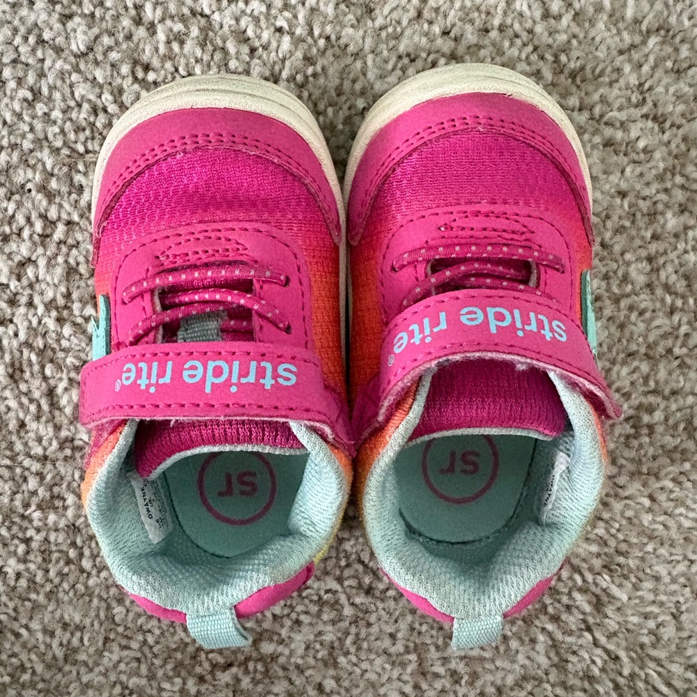 Stride Rite Pink and Blue Kids Sneakers